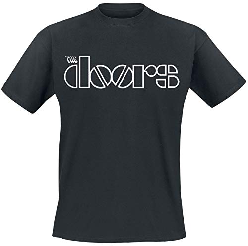 The Doors Logo Männer T-Shirt schwarz XL, 100% Baumwolle, Band-Merch, Bands von The Doors