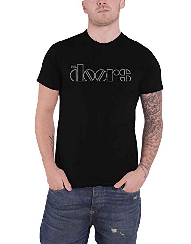 The Doors T Shirt Classic Band Logo Nue offiziell Herren Schwarz XL von The Doors