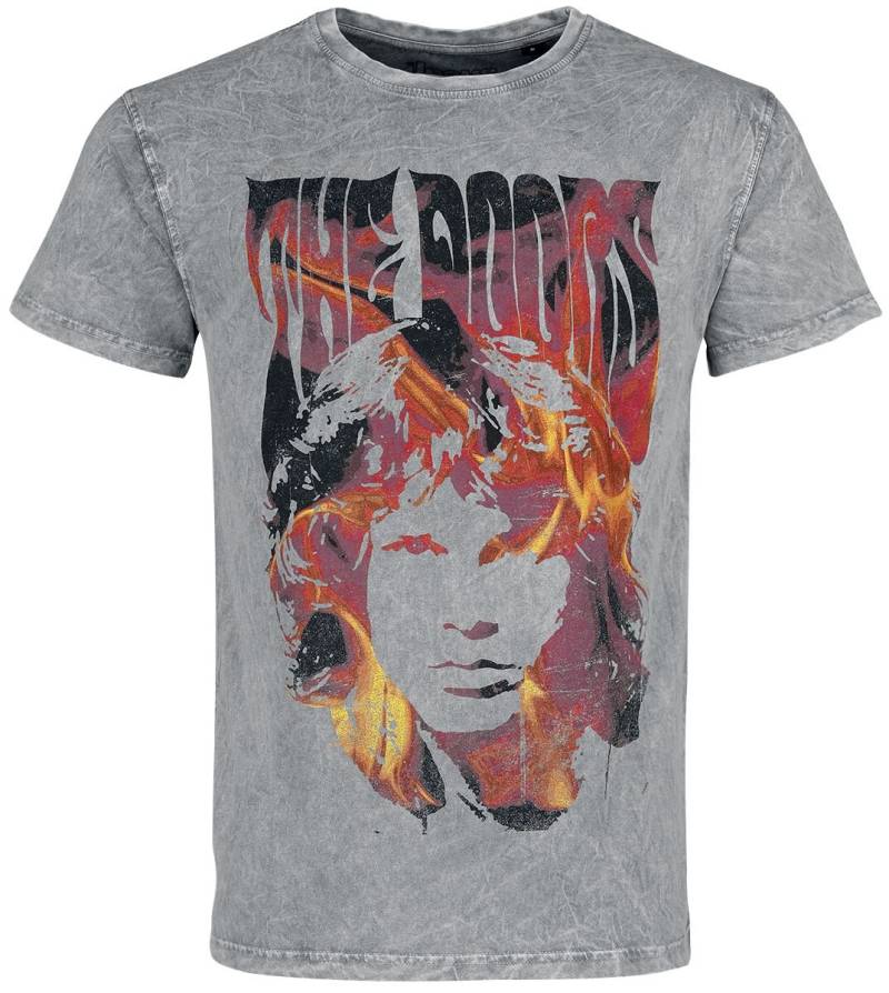 The Doors T-Shirt - Jim On Fire - S bis 3XL - für Männer - Größe XXL - grau  - Lizenziertes Merchandise! von The Doors