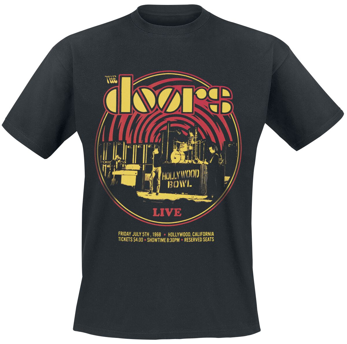 The Doors T-Shirt - Warp - S bis 3XL - für Männer - Größe S - schwarz  - Lizenziertes Merchandise! von The Doors