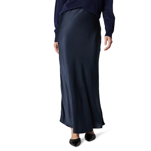 The Drop Alya Silky Slip Maxi Skirt Rock, Marineblau, X-Small von The Drop