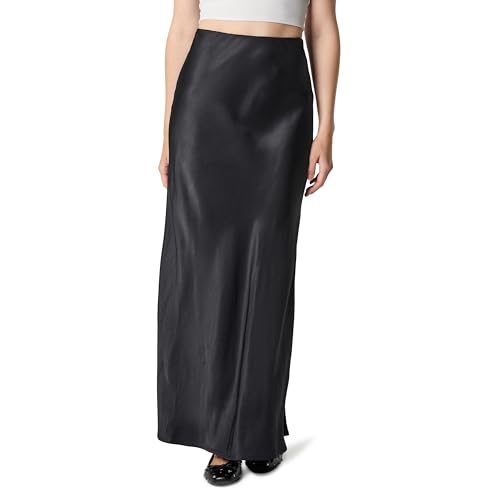 Amazon Essentials Alya Silky Slip Maxi Skirt Rock, Schwarz, X-Small von Amazon Essentials