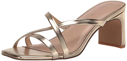 The Drop Amelie Riemchensandalen Karree-Zehenpartie Sandalen mit Absatz, Gold, 37.5 EU von The Drop