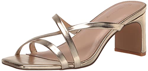 The Drop Amelie Riemchensandalen Karree-Zehenpartie Sandalen mit Absatz, Gold, 38 EU von The Drop