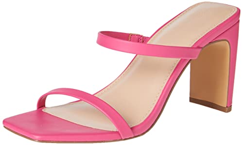 The Drop Avery Square Toe Two Strap High Heeled Sandalen mit Absatz, Hot Pink, 41 EU von The Drop