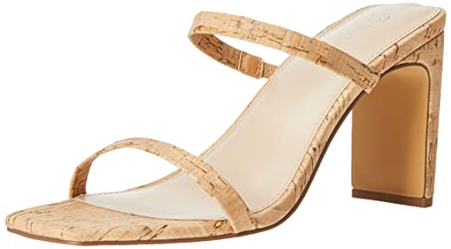 The Drop Avery Square Toe Two Strap High Heeled Sandalen mit Absatz, Kork, 39 EU von The Drop