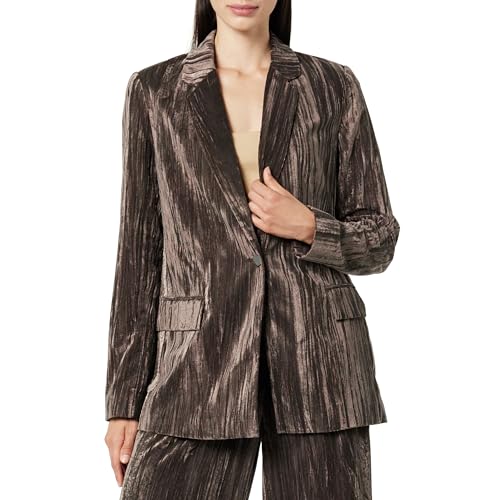 The Drop Blazer für Damen, Blake Lang, Brauner Samt (Java), XS von The Drop
