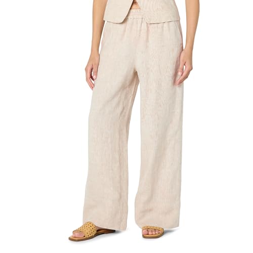 The Drop Bonni Pull On Linen Pant Hose, Natürliches Leinen, 3XL Große Größen von The Drop