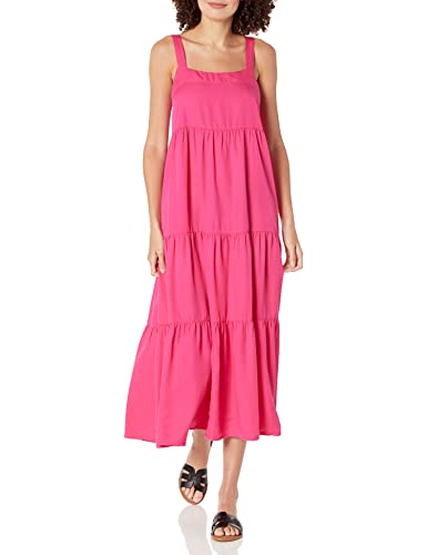 The Drop Damen Britt Maxi-Zeltkleid im Stufendesign, Rosa, XXL von The Drop