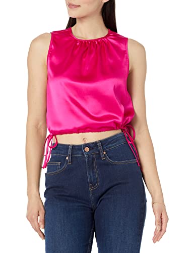 The Drop Bubble-Tanktop für Damen, Tanya Geraffter Ausschnitt, Rosa (Hot Pink), M von The Drop