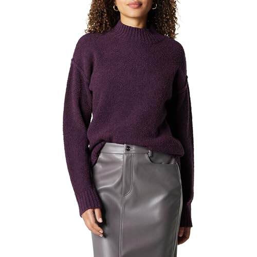 The Drop Carolina Drop Shoulder Mock Neck with Exposed Seams Pullover, Perfect Plum, XXL Große Größen The Drop Carolina Drop Shoulder Mock Neck with Exposed Seams Pullover, Perfect Plum, XXL Große Größen von The Drop