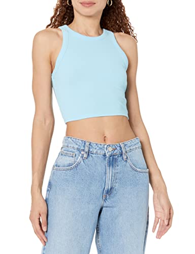 The Drop Crop-Tanktop für Damen, Harper Basic, Himmelblau, L von The Drop