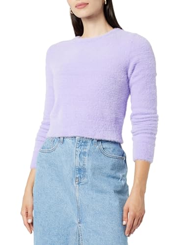 The Drop Cropped-Pullover für Damen, Juliana Fransengarn, Lila (Digital Lavender), L von The Drop