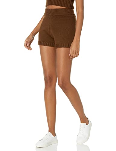 The Drop Damen Adrienne Pull-on Sweater Knit Short, Kaffeebohnen, XXS von The Drop