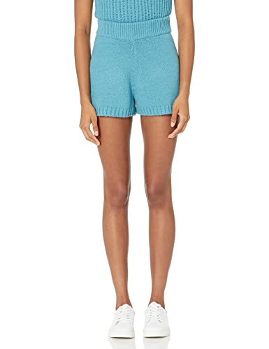 The Drop Damen Adrienne Strick-Shorts zum Hineinschlüpfen, Arctic Blue, L von The Drop