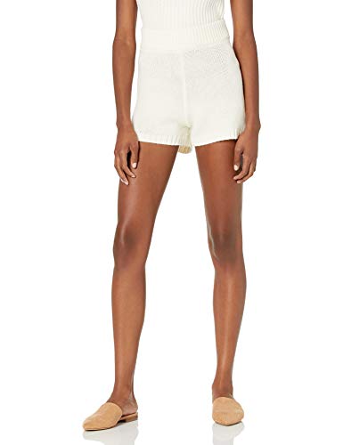 The Drop Damen Adrienne Strick-Shorts zum Hineinschlüpfen, Whisper White, XXL von The Drop