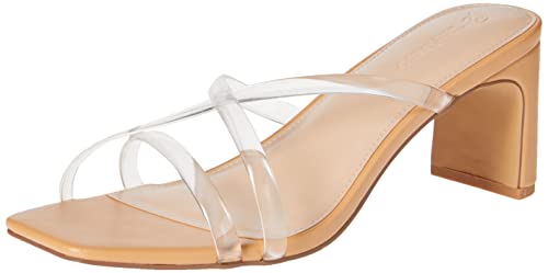 The Drop Damen Amelie Riemchensandalen mit Absatz und Karree-zehenpartie, Transparent, 40 von The Drop