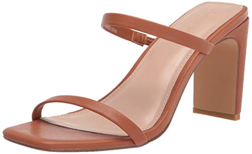 The Drop Damen Avery Square Toe Two Strap High Heeled Sandalen - Toffee - Gr. 38.5 EU von The Drop