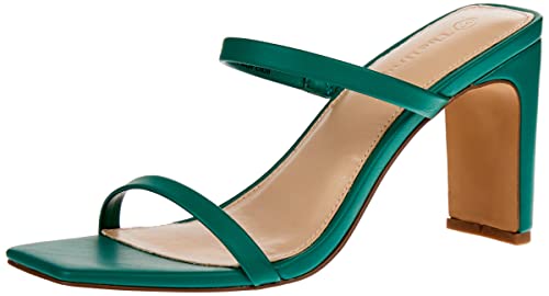 The Drop Damen Avery Square Toe Two Strap High Heeled Sandalen - Ultramaringrün - Gr. 38 EU The Drop Damen Avery Square Toe Two Strap High Heeled Sandalen - Ultramaringrün - Gr. 38 EU von The Drop