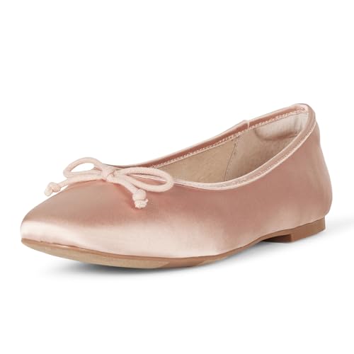 The Drop Damen Ballerinas Pepper mit Schleife, Blush Pink, 40 EU von The Drop