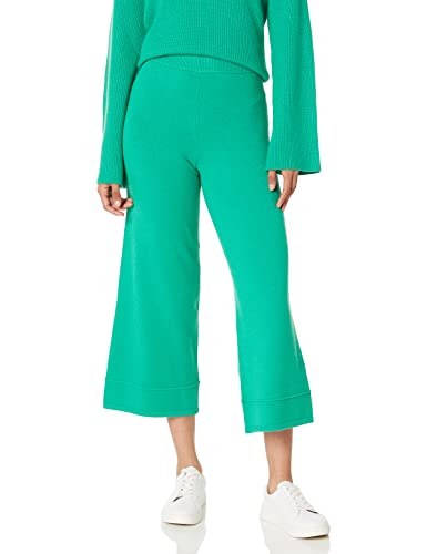 The Drop Damen Bernadette Pull-on Loose Fit Cropped Sweater Pant, Jade, M von The Drop
