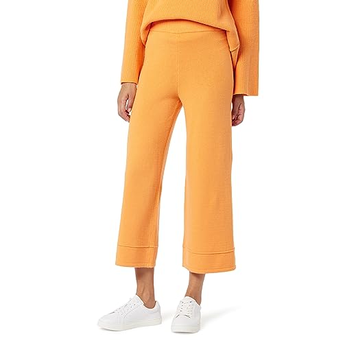 The Drop Damen Bernadette Pull-on Loose-fit Cropped Sweater Pant, Aprikosen crush, L von The Drop