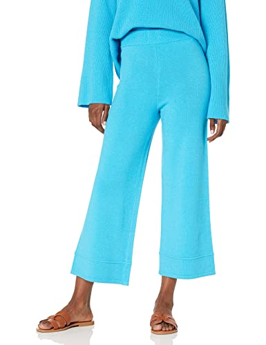 The Drop Damen Bernadette Pull-on Loose-fit Cropped Sweater Pant, Ozeanblau, XS von The Drop