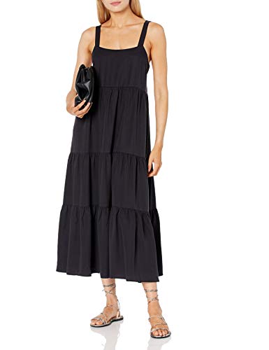 The Drop Damen Britt Maxi-Zeltkleid im Stufendesign, Schwarz, M von The Drop