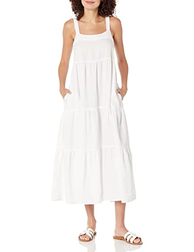 The Drop Damen Britt Maxi-Zeltkleid im Stufendesign, Weiß, XXL von The Drop