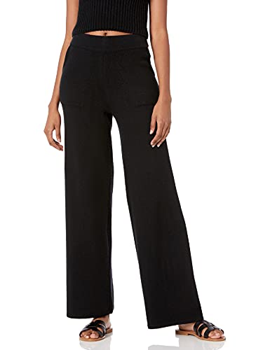 The Drop Damen Cynthia Strickhose mit weitem Bein, Schwarz, 4XL Große Größen von The Drop