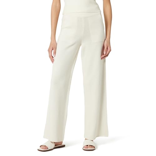 The Drop Women's Cynthia Wide Leg Sweater Pant, Whisper White, L von The Drop