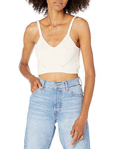 The Drop Damen Divya gestricktes Pointelle-Bralette, Whisper White, M von The Drop