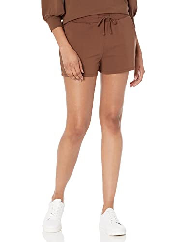 The Drop Damen Elaina Sweatshort French Terry zum Überziehen, Kaffeebohnen, XX-Small von The Drop