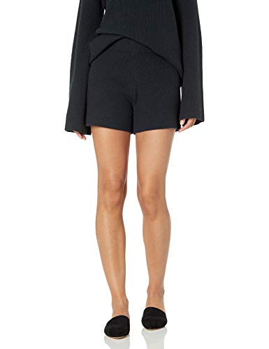 The Drop Damen Faith Rippstrick-Shorts zum Hineinschlüpfen, Schwarz, XXL von The Drop