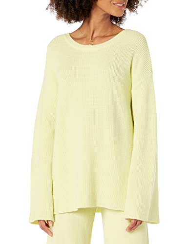 The Drop Damen Gerippter Pullover mit Rundhalsausschnitt und Rückenschlitz (in Übergröße erhältlich), Schmetterling, 3XL Große Größen von The Drop