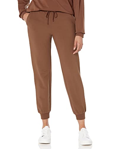 The Drop Damen Grace Jogginghose, extra-weich, Stretch, Rippenbündchen, Kaffeebohnen, Small von The Drop