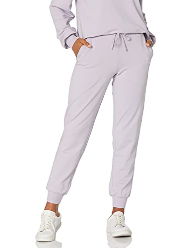 The Drop Damen Grace Jogginghose, extra-weich, Stretch, Rippenbündchen, Staubviolett, XL von The Drop