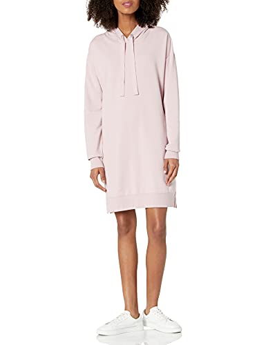 The Drop Damen Iona Mini-Sweatshirtkleid mit Kapuze und langen Ärmeln, Ice Pink, L von The Drop