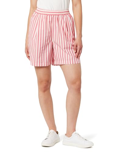 The Drop Damen Jada Shorts mit Hoher Taille und Lockerem Schnitt, Sun Kissed Korallenstreifen, L The Drop Damen Jada Shorts mit Hoher Taille und Lockerem Schnitt, Sun Kissed Korallenstreifen, L von The Drop