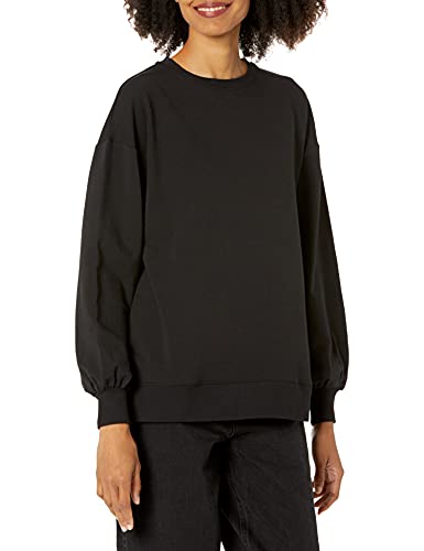 The Drop Damen Kiko Oversize-Sweatshirt mit Rundhalsausschnitt, Schwarz, M von The Drop