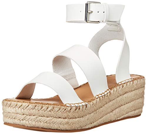 The Drop Listilla Flatform-espadrilles mit Knöchelriemen Damen Espadrille Wedge Sandal, Weiß, 40 EU von The Drop