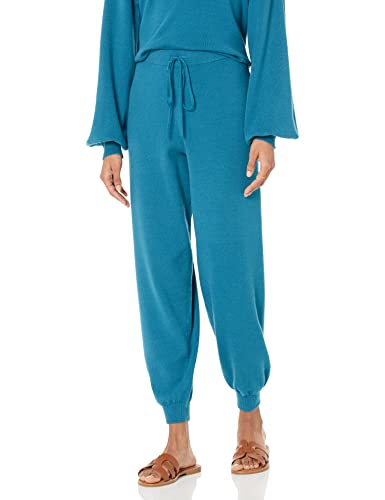 The Drop Damen Maddie superweiche Strick-Jogginghose mit lockerer Passform, Blauer Saphir, Large von The Drop