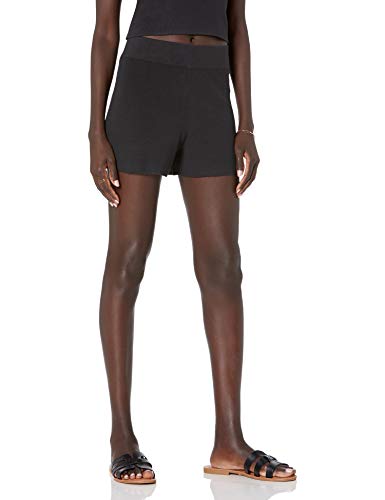 The Drop Damen Marta superweiche Strick-Shorts zum Hineinschlüpfen, Schwarz, XS von The Drop