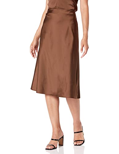The Drop Damen Maya Rock, seidiger Slip-Skirt-Stil, Kaffeebohnen, 5XL Große Größen von The Drop