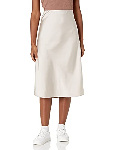 The Drop Damen Maya Rock, seidiger Slip-Skirt-Stil, Silber, 2X von The Drop