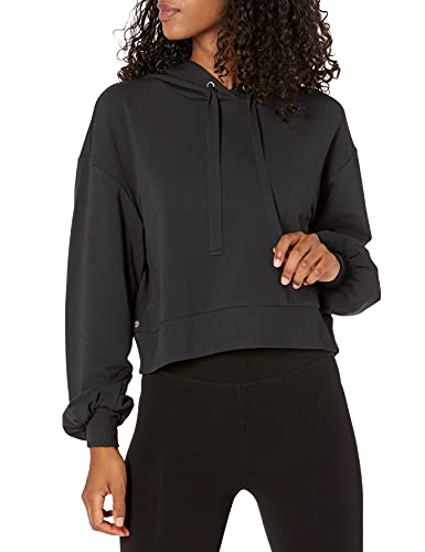 The Drop Damen Mayla superweicher Crop-Kapuzenpullover, mit Stretch, Schwarz, XL von The Drop