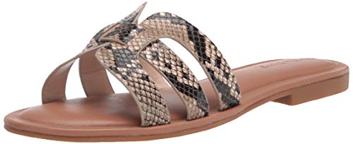 The Drop Damen Monika Flat H-band Slide Sandal Flat Sandal, Beige, 36.5 EU (5.5 US) von The Drop