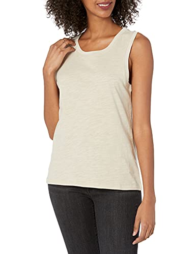 The Drop Damen Nicole Tanktop, sportlich, Rundhalsausschnitt, Sand, L von The Drop