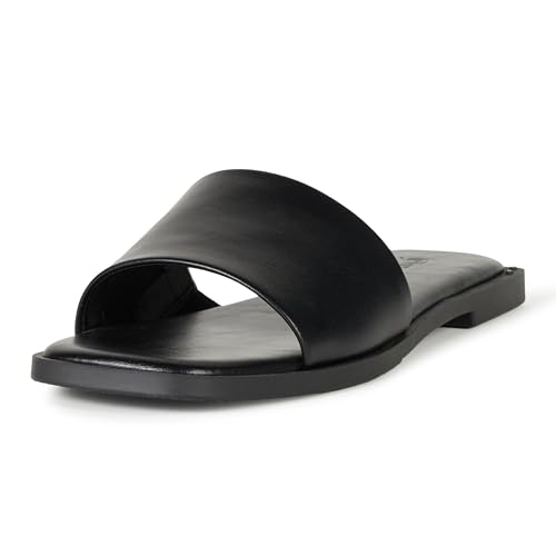 The Drop Damen Oslo Sandale mit einem Riemen, Schwarz, 40.5 EU von The Drop