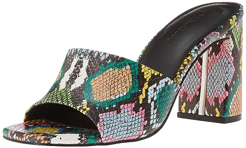 The Drop Damen Pattie Mules mit Hohem Blockabsatz, Multi Snake, 39.5 The Drop Damen Pattie Mules mit Hohem Blockabsatz, Multi Snake, 39.5 von The Drop